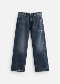 ZARA ザラ シームディテール バギー デニムパンツ EU36 JP29