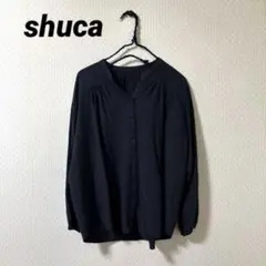shuca シュカ　長袖 ブラウス ブラック　Sサイズ　オフィスカジュアルのサムネイル