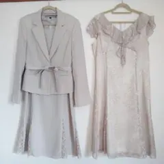 セレモニースーツ 3点セット［11号］淡いグレージュ