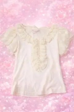 00s 花柄 刺繍 フリル レース リボン チュニックフェアリーグランジ森