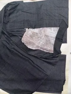 紳士物　大島紬 アンサンブル 着物 龍模様 裏地付き