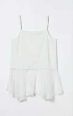 jeanasis 【選べるシルエット】レースドッキングキャミソール