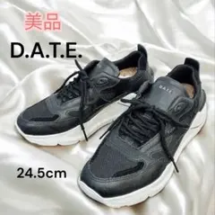 □D.A.T.E. デイト FUGA グレー×ブラック厚底スニーカー 24.5 □D.A.T.E. デイト FUGA グレー×ブラック厚底スニーカー 24.5 - メルカリ
