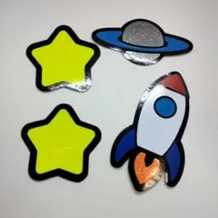 うちわ文字　パーツ　ロケット