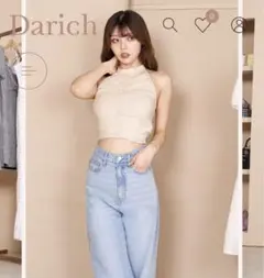 Darich ダーリッチ ギンガムチェックアメスリギャザートップス