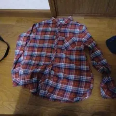 earth music&ecology チェック柄長袖シャツ M