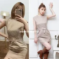 ダーリッチ darich DRジャガードミニワンピース ロゴ モカ FL