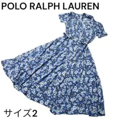POLO RALPH LAUREN✨花柄 シャツワンピース 半袖 ロングサイズ2