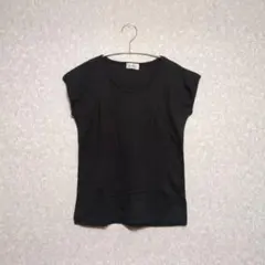 未使用　綿100%　ドロップショルダーＴシャツ　ブラック 　サイズ M〜L