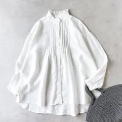 ネストローブ❣️リネンフリルドレスシャツ - メルカリ