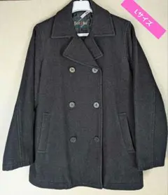 EAST BOY ダークグレー ダブルブレスト ピーコート　L サイズ