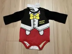 ミッキーマウス　ロンパース　長袖　80