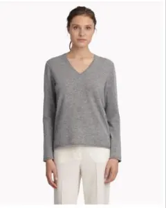美品★セオリーリュクス★カシミヤ100%★Ｖニット★セーター★グレー