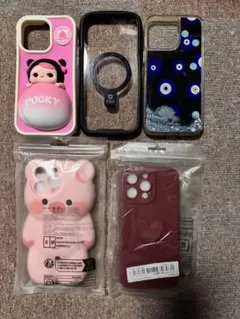 iPhone 15promaxケースセット 多様デザイン 5点