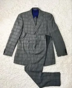 【大きいサイズ】ジュンコシマダ スーツ グレンチェック グレー AB7 XL相当