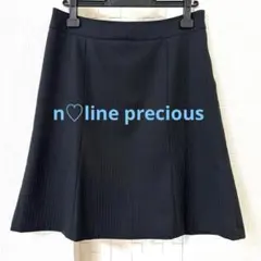 洋服の青山 n♡line 11号 スカート スーツ 黒 ストライプ 佐々木希のサムネイル