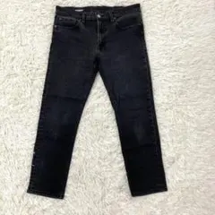 無印良品 ブラックデニム スキニーパンツ ジーンズ 31インチ メンズのサムネイル