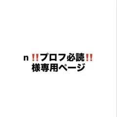 n‼️プロフ必読‼️様専用ページ