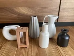 北欧　モダン　ナチュラル　花瓶　花器　6点セット　スリコ　サリュ　セリアのサムネイル