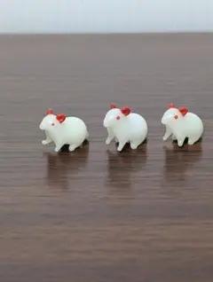 ガラス細工 ネズミ 親子 3点セット - メルカリ