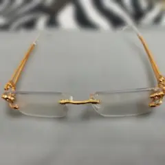 ゴールドフレーム クリアレンズ サングラス