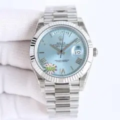 ROLEX Day-Date 自動巻き腕時計 アクアブルー