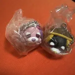 お茶犬和菓子マスコット ２個セット ロン ハナ