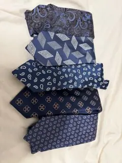 ダークブルー ネクタイ 5本セット