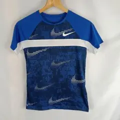 NIKE　DRY-FIT　Tシャツ　M　145/72　ブルー　青　B3165