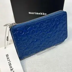 極美品　marimekko NILLA ウニッコ 型押し L字ウォレット 箱付のサムネイル
