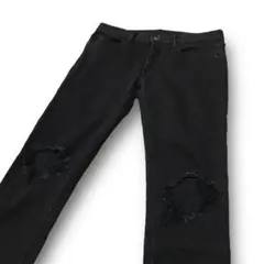 mnml ミニマル クラッシュ加工 ストレッチ 裾ジップ サイズ32