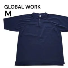 ​​【GLOBAL WORK】グローバルワーク ポロシャツ ネイビー M【79】のサムネイル