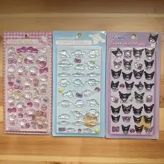 サンリオキャラクター 立体ぷっくりシール３枚セット