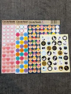 シール Circle Seals シール 3枚 猫シール5枚
