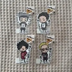 ハイキュー!! 木兎光太郎 赤葦京治 黒尾鉄朗 月島蛍ステッカー 4枚セット