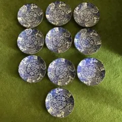 龍峰窯　小皿　祥瑞花鳥　10枚　専用木箱付き