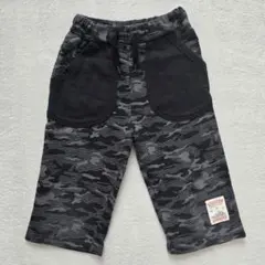 ハーフパンツ　130cm　キッズ　迷彩柄　黒　グレー　ポケット付き