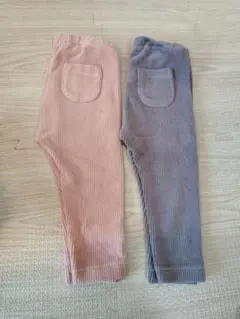 ユニクロ　コーデュロイレギンス（ピンク・グレー）