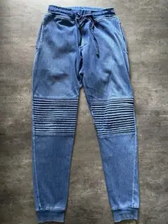 印　イージー　デニム　ストレッチ　ジョガー　パンツ