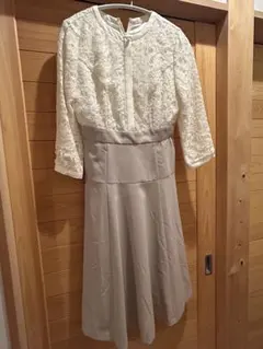 Apuweiser-riche レース　長袖　ひざ丈　ワンピース サイズ1