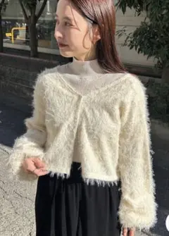 カスタネ❤︎新品❤︎フェザーニットカーディガン