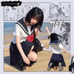 セーラー服 コスプレ フリーサイズ M相当
