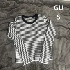 GU リブマルチボーダーセーター S ニット 秋 冬 長袖 レディース