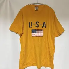 ソノマ Tシャツ クルーネック USA柄 M 黄 コットン メンズ カジュアルのサムネイル
