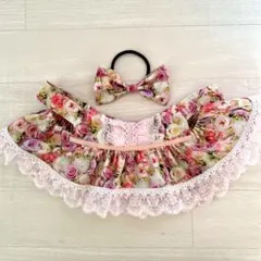 ローズ柄B ラボット　LOVOT　服　ハンドメイド