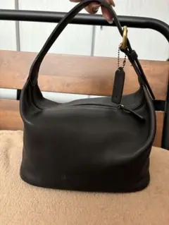 【美品】COACH オールドコーチ ミニハンドバッグ バニティバッグ 4145 COACH オールドコーチNo.4145グレー レザー ハンドバッグ