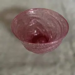 吹きガラス 金赤 ピンク系 デザートカップ - メルカリ