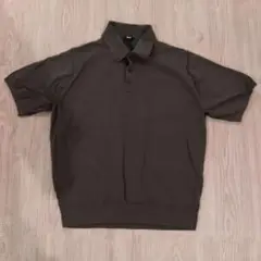 ウォッシャブルニットポロセーター半袖　XL