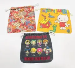 給食袋　お弁当袋まとめ売り　コップ袋　3点セット