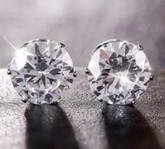 新品☆最高級人工ダイヤモンド 一粒ダイヤ ピアス 5mm  両耳 ジルコニア
